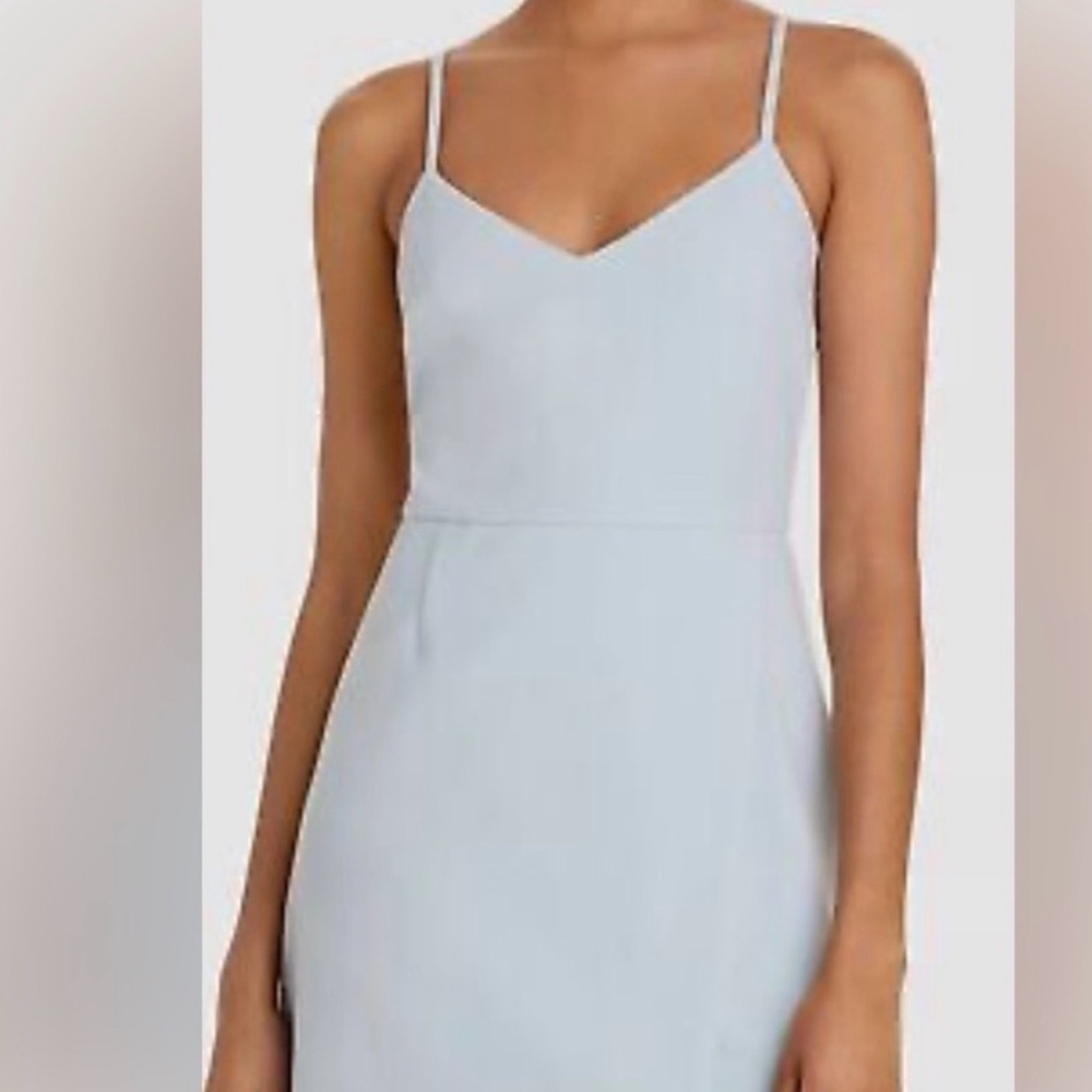 French Connection Light Blue Mini Dress. Size 0. Very small pin holes in back